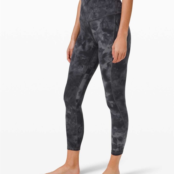 Lululemon Align High-Rise Pant 25” with Pockets Diamond Dye Grey Leggings size 4 - Picture 1 of 7